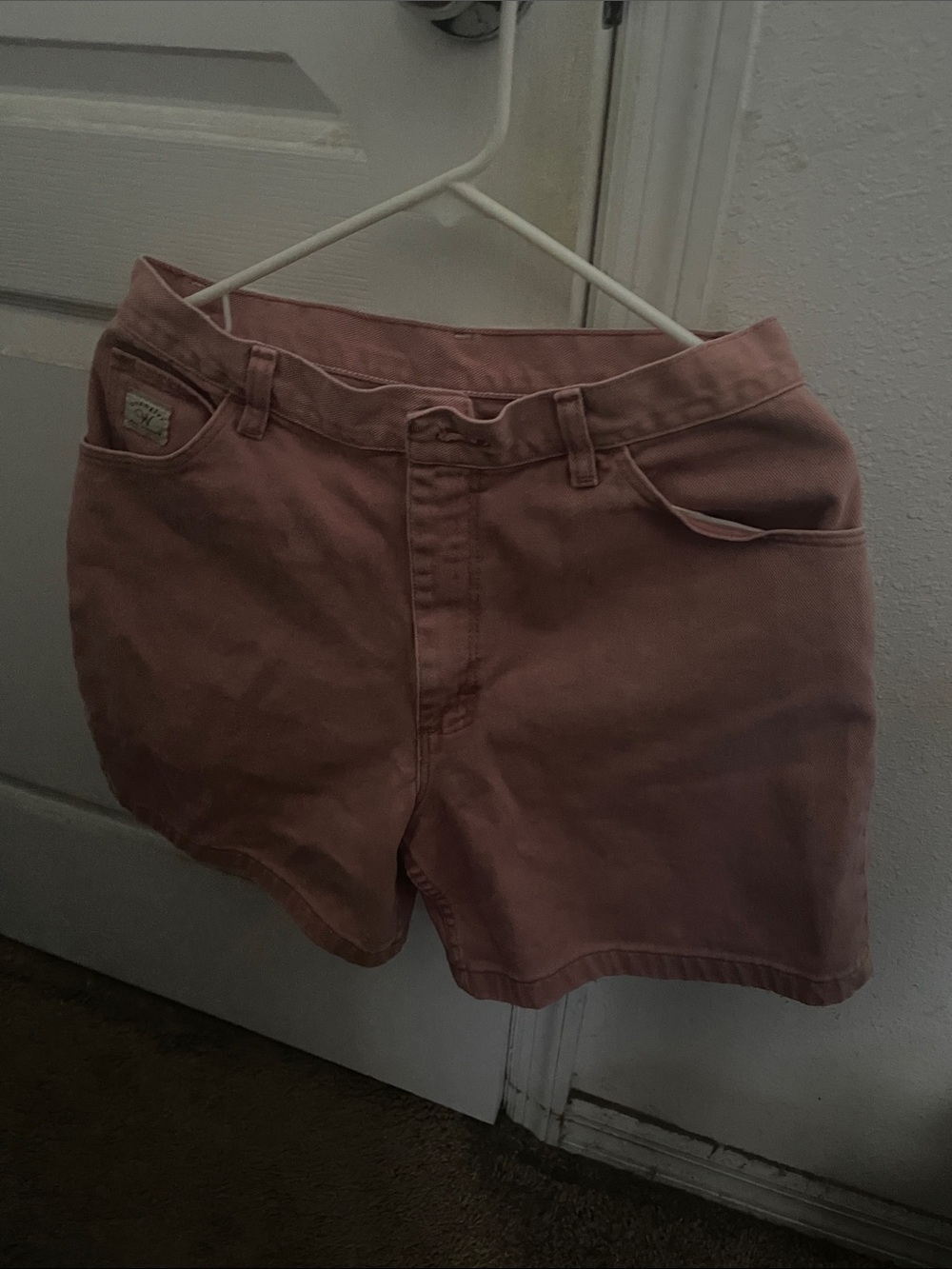 High-Rise Mauve Jean Shorts for Women